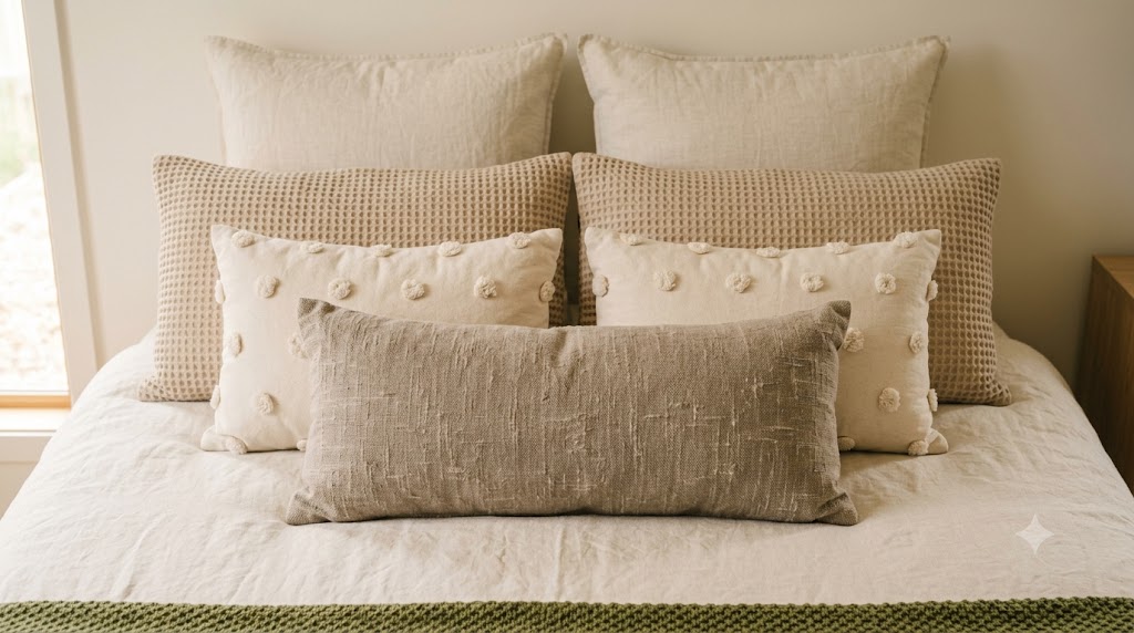 Monochrome Textured Pillow Combinations